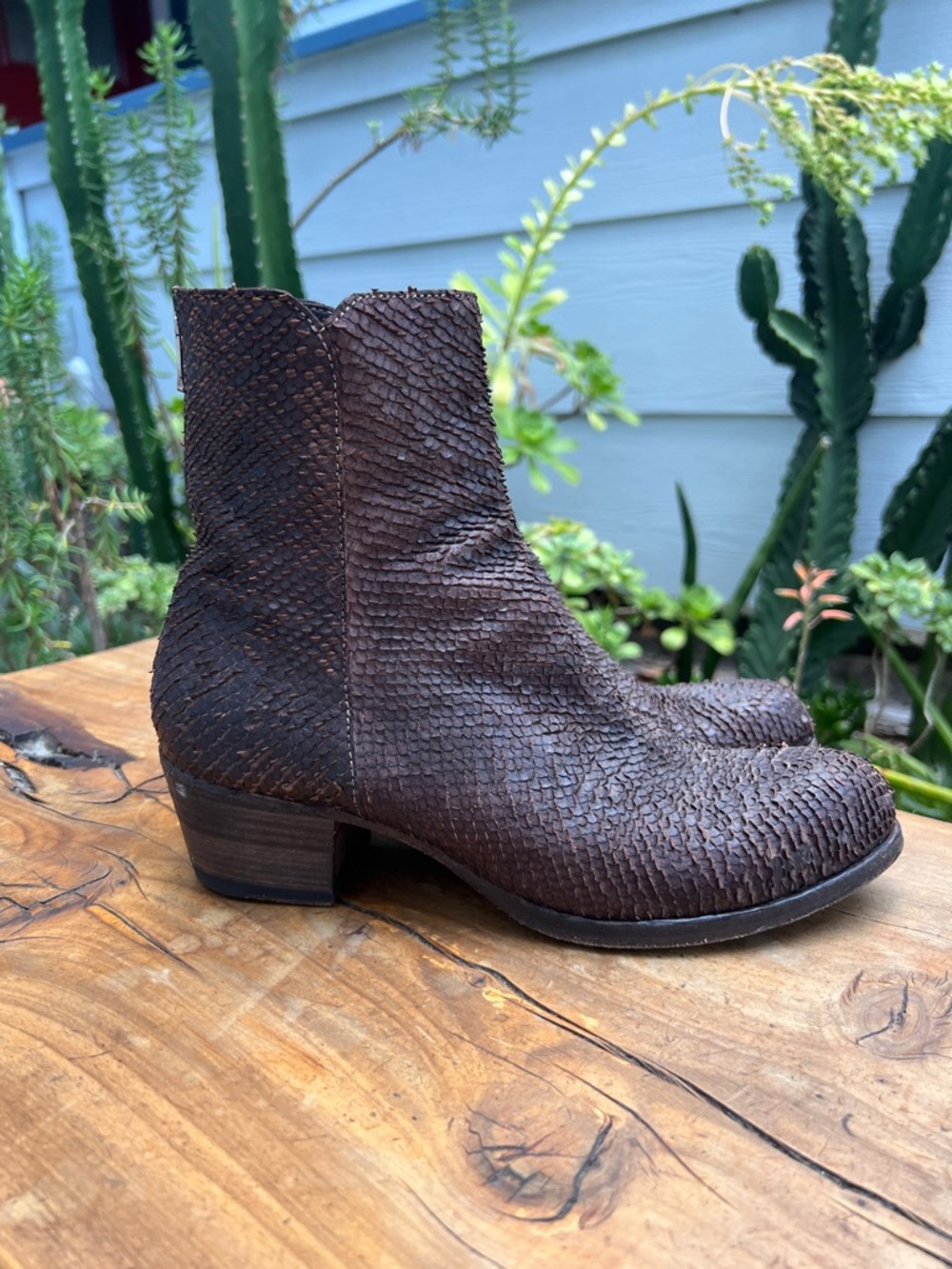 Shoto Squama Bab Snakeskin Ankle Boots 38